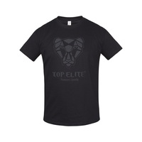 TOP ELITE PUFFY 3D logózott kereknyakú póló, fekete, 3XL