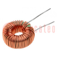 Inductor: wire; THT; 100uH; 100mΩ; 3A