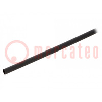 Heat shrink sleeve; 2: 1; 4.75mm; L: 1.2m; black; polyolefine