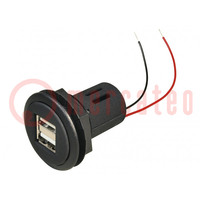 USB power supply; USB A socket x2; Inom: 5A; Sup.volt: 12÷24VDC