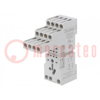 Socket; PIN: 14; 10A; 250VAC; for DIN rail mounting; Series: HR60
