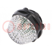 Lampe de contrôle; 22mm; 14; -25÷55°C; Eclair: LED; 24V; Ø22,5mm