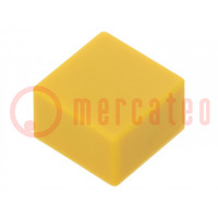 Button; push-in; none; 5.5mm; -25÷70°C; square; yellow