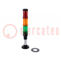 Signaller: signalling column; LED; red/orange/green; 24VDC; 24VAC