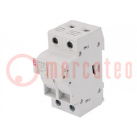 Fuse disconnector; 10.3x38mm; for DIN rail mounting; 25A; 1kVAC