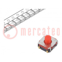 Mikroprzełącznik TACT; SPST-NO; Poz: 2; 0,05A/32VDC; SMT; brak