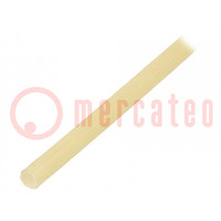 Insulating tube; fiberglass; natural; -20÷155°C; Øint: 0.5mm