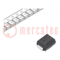 Dioda: Zenera; 3W; 15V; 100mA; SMD; rolka,taśma; SMB; Ir: 1uA