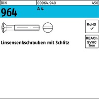 Linsensenkschraube DIN 964 Schlitz M4x 1