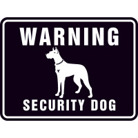 Vorsicht Wachhund, englisch: Security Dog, Größe: 20 x 15 cm