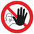 Zutritt für Unbefugte verboten Verbotsschild - Verbotszeichen auf Bogen,Folienetik, gestanzt, 5cm DIN 4844-2 D-P006 ASR A1.3 D-P006