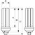 Kompaktleuchtstofflampe PL-T TOP 18 Watt 840 neutralweiß 4P G24q-2 - Philips