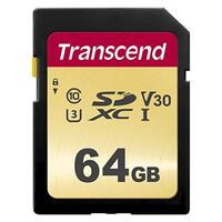 SD Card 64GB Transcend SDXC SDC500S 95/60 MB/s