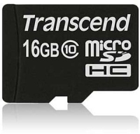 Transcend TS16GUSDC10 mémoire flash 16 Go MicroSDHC NAND Classe 10