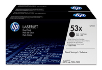 HP 53X pack de 2 toners LaserJet noir grande capacité authentiques