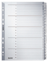 Leitz 43260000 Tab-Register Numerischer Registerindex Karton Grau