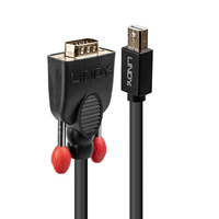 Lindy 41963 video kabel adapter 3 m VGA (D-Sub) Mini DisplayPort Zwart
