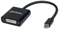 Manhattan Aktiver Mini-DisplayPort auf DVI-I-Adapter, Mini-DisplayPort-Stecker auf DVI-I Dual-Link-Buchse, 4K@30Hz, schwarz, Polybagverpackung