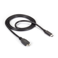 Black Box USB3C5G-1M USB Kabel USB 3.2 Gen 1 (3.1 Gen 1) USB C Micro-USB B Schwarz