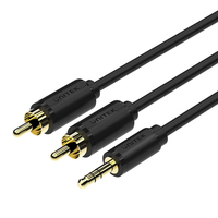 UNITEK Y-C938BK kabel audio 1,5 m 3.5mm 2 x RCA Czarny