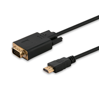 Savio CL-103 adapter kablowy 1,8 m HDMI Typu A (Standard) VGA (D-Sub) Czarny