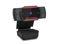 Conceptronic AMDIS 1080P FHD cámara web 1920 x 1080 Pixeles USB 2.0 Negro, Rojo