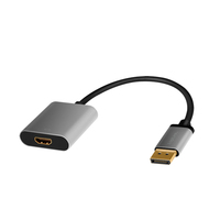 LogiLink CDA0108 Videokabel-Adapter 0,15 m DisplayPort HDMI Schwarz, Grau