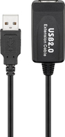 Goobay 60119 USB-kabel 10 m USB 2.0 USB A Zwart