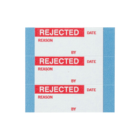 Brady WO-1-PK self-adhesive label Rectangle Removable Red, White 350 pc(s)