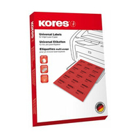 Kores L19061.254 étiquette non-adhésive 100 pièce(s) Rouge Rectangle
