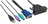 Intellinet 1-Port VGA-Kabel für KVM-Konsole, Zur Verwendung mit Rackmount-Konsolen 508032 oder 507981, enthält PS/2-, USB- und VGA-Stecker