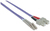Intellinet Glasfaser LWL-Anschlusskabel, Duplex, Multimode, LC/SC, 50/125 µm, OM4, 2 m, violett