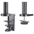 Manhattan TV & Monitor Mount, Desk, Full Motion (Gas Spring), 2 screens, Screen Sizes: 10-27", Black, Clamp or Grommet Assembly, Dual Screen, VESA 75x75 to 100x100mm, Max 8kg (e...