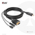 CLUB3D CAC-1712 adaptador de cable de vídeo 2 m VGA (D-Sub) + 3,5mm HDMI + Micro-USB Negro