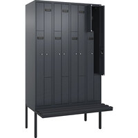 Vestiaire à portes en Z Evolo PLUS avec banc