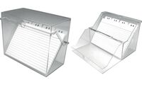 helit Petite boîte à fiches "the index" transparent (5161155)