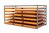Kasetten-Blechregal, Regal für Plattenmaterial Typ KBR-2, 2740x1300x1580mm, Tragl. 1000kg, Orange