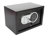 Elektronischer Safe mit Zahlencode & Notschlüssel, Möbeltresor 20x31x20cm