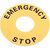 Omron Drucktaster Bezeichnungsschild für Not-Aus A22E Emergency Stop