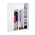 Relaxdays Kleiderschrank Stecksystem mit 2 Kleiderstangen, Garderobe mit 14 Fächer, Kunststoff Regalsystem, mehrfarbig
