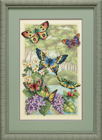 Counted Cross Stitch Kit: Butterfly Forest