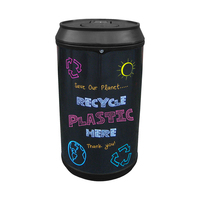 Drinks Can Recycling Bin - 90 Litre - Plastic - Galvanised Steel Liner