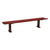 Pagoda Bench - RAL 3020 - Traffic Red - Light Oak