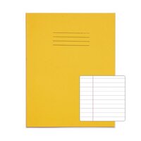 Rhino 9 x 7 Exercise Book 80 Page Ruled F8M Yellow (Pack 100) - VEX554-148-6