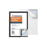 Announce Magnetic Frame A4 Black (Pack of 2) AA01846