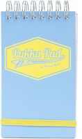 Pukka A7 Wirebound Card Cover Pocket Notebook Ruled 100 Pages Pastel Blu(Pack 6)