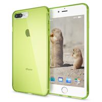 NALIA Custodia compatibile con iPhone 8 Plus / 7 Plus, Protezione Ultra-Slim Cover Case Protettiva Trasparente Morbido Cellulare in Silicone Gel, Gomma Clear Bumper Sottile - Verde
