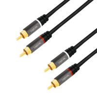 Stereo Cinch Audio Kabel, 2 x 2 Cinch Stecker, 2m, LogiLink® [CA1204]