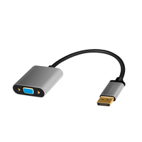 DisplayPort-Adapter,DP/M zu VGA/F,1080p/60Hz,Alu,schwarz/grau, 0,15 m, LogiLink® [CDA0109]