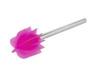 WENKO Silikon-Lamellen Ersatzbürste Pink, Silikonbürste Ø 7,5 cm mit Anti-Haft-Wirkung